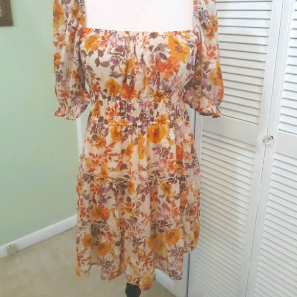 Jun & Ivy Dresses & Skirts - Jun & Ivy boho off shoulder ruffle dress med *5